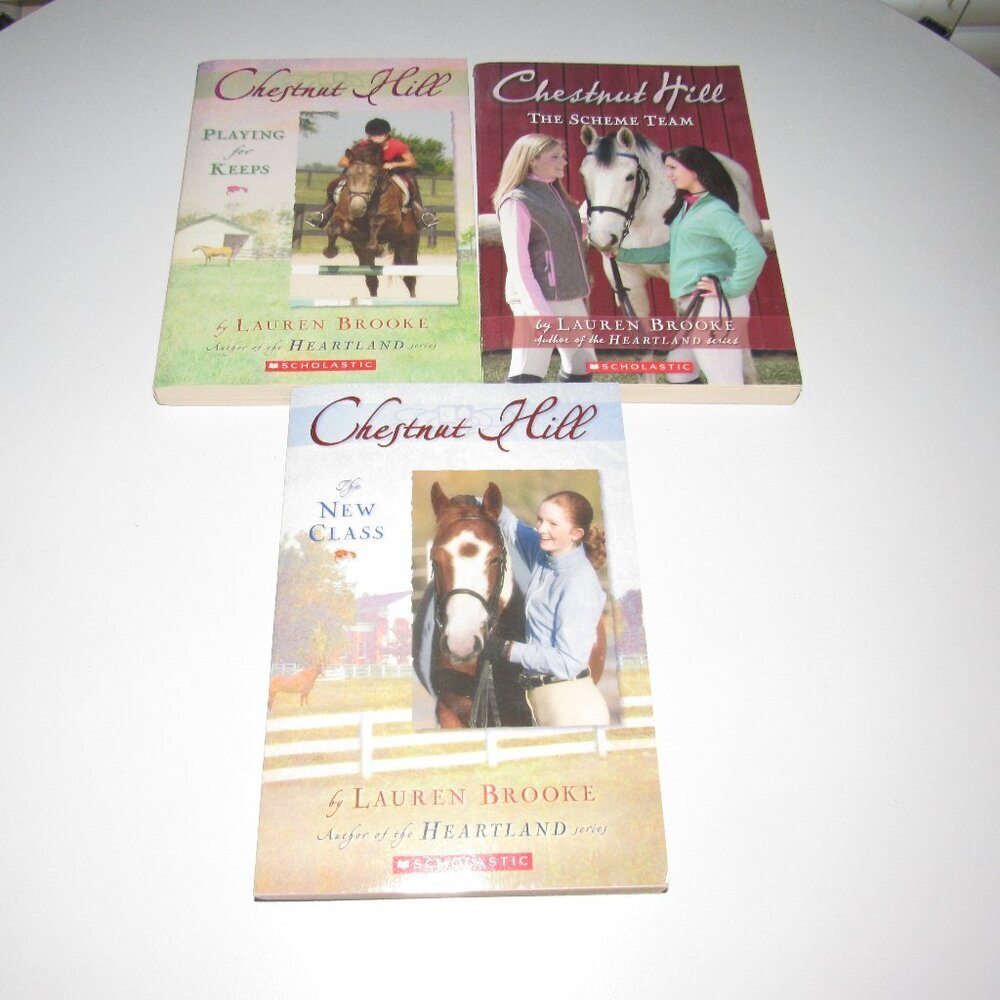 Chestnut Hill Book Lot by Lauren Brooke (3 Scholastic Paperbacks) Horse Series